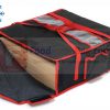 exemple boite A pizza dans Sac isotherme ou chauffant 4 pizza noir bordure rouge