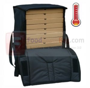 sac pizza grande contenance capacité 14 pizza disponible isotherme et chauffant