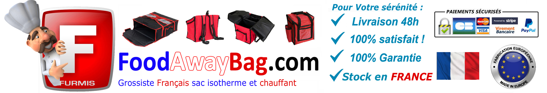 Bandeau sac livraison isotherme et chauffant